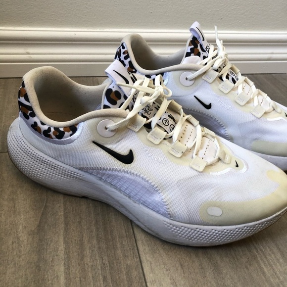 Nike React Escape Run White Leopard Sneakers 11 - Picture 3 of 9